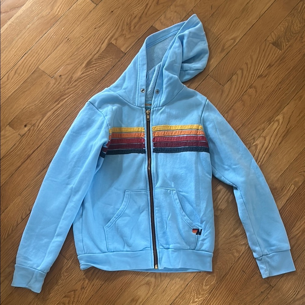 Aviator Nation Blue and Red Striped Hoodie